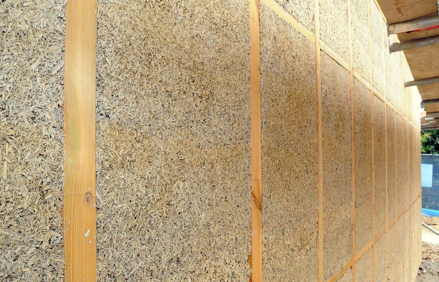 Hempcrete wall as a finished building material